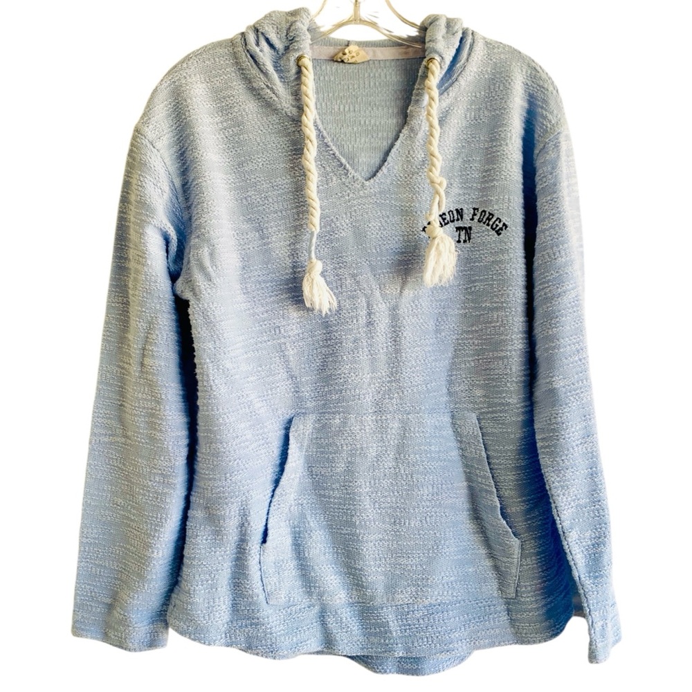Pigeon Forge Top Hooded Women's Blue Large Tennessee Lounge Beach Sweatshirt